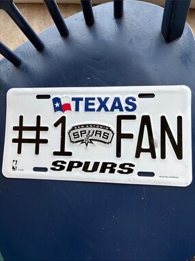 Official NBA San Antonio Spurs #1 Fan Texas License Plate
